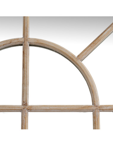 Affordable industrial style furniture Hill Interiors Washed Wood Arched Window Mirror 24286 for modern home decor, free shippin