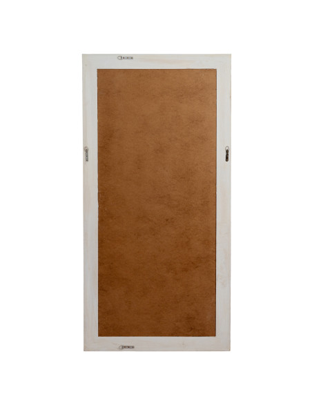 High-quality metal and wood construction of Hill Interiors SKU 24282 Washed Wood Large Framed Mirror, detailed view for UK cust