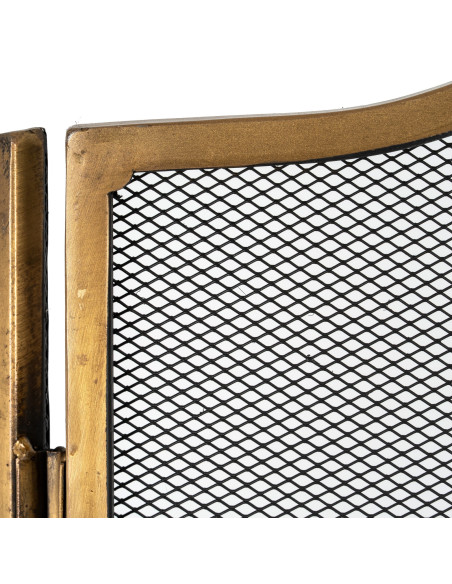 Affordable industrial style furniture Hill Interiors Antiqued Brass Fire Screen 24541 for modern home decor, free shipping opti