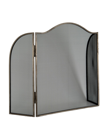 Affordable industrial style furniture Hill Interiors Antiqued Silver Large  Fire Screen 24538 for modern home decor, free shipp