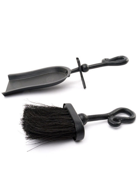 Affordable industrial style furniture Hill Interiors Black Crook Handled Hearth Tidy 22506 for modern home decor, free shipping