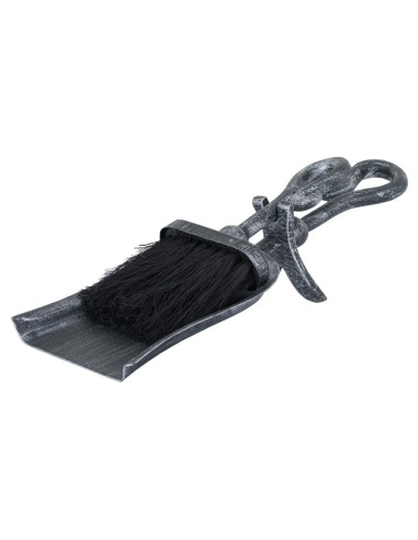 Hill Interiors Silver Brushed Steel Crook Top Hearth Tidy Set 11208 - Authentic Hill Interiors furniture directly from FastDadd