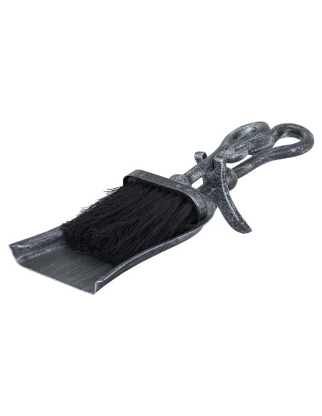 Hill Interiors Silver Brushed Steel Crook Top Hearth Tidy Set 11208 - Authentic Hill Interiors furniture directly from FastDadd