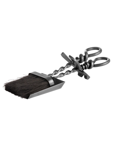 Hill Interiors Silver Hearth Tidy Set With Hand Turned Loop Handle 20353 - Authentic Hill Interiors furniture directly from Fas