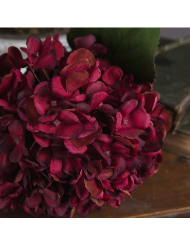 Affordable industrial style furniture Hill Interiors Autumn Ruby Hydrangea 19067 for modern home decor, free shipping options a