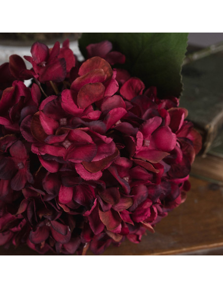 Affordable industrial style furniture Hill Interiors Autumn Ruby Hydrangea 19067 for modern home decor, free shipping options a