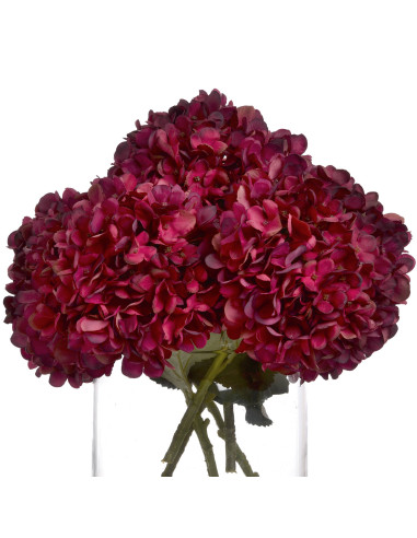 High-quality metal and wood construction of Hill Interiors SKU 19067 Autumn Ruby Hydrangea, detailed view for UK customers.
