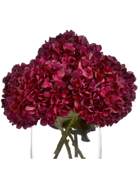 High-quality metal and wood construction of Hill Interiors SKU 19067 Autumn Ruby Hydrangea, detailed view for UK customers.