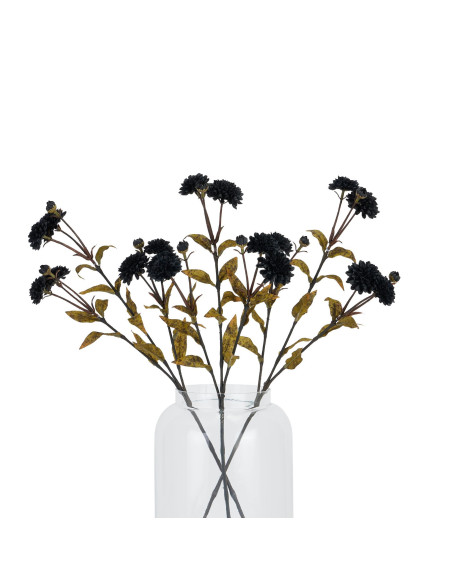 High-quality metal and wood construction of Hill Interiors SKU 22733 Black Chrysanthemum, detailed view for UK customers.