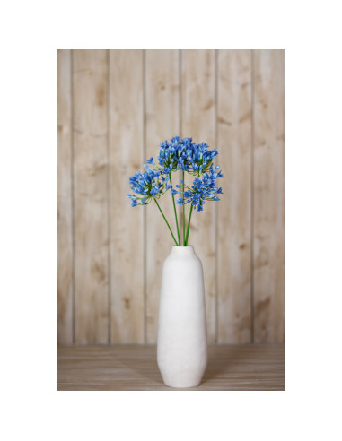 High-quality metal and wood construction of Hill Interiors SKU 23867 Blue Agapanthus Stem, detailed view for UK customers.