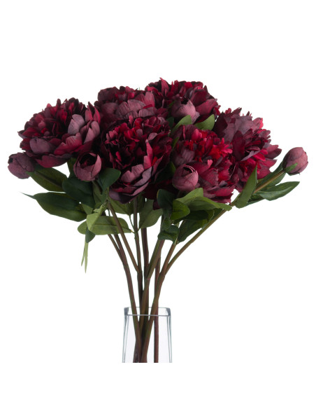 Affordable industrial style furniture Hill Interiors Burgundy Peony Rose 19739 for modern home decor, free shipping options and