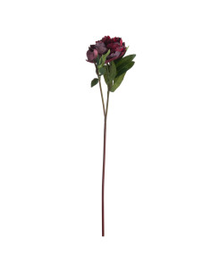 High-quality metal and wood construction of Hill Interiors SKU 19739 Burgundy Peony Rose, detailed view for UK customers.