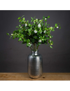 High-quality metal and wood construction of Hill Interiors SKU 20501 Cream Gardenia Stem, detailed view for UK customers. 2