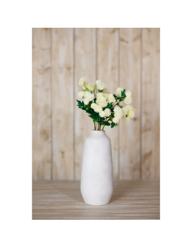 High-quality metal and wood construction of Hill Interiors SKU 23836 Cream Globe Thistle Spray, detailed view for UK customers.