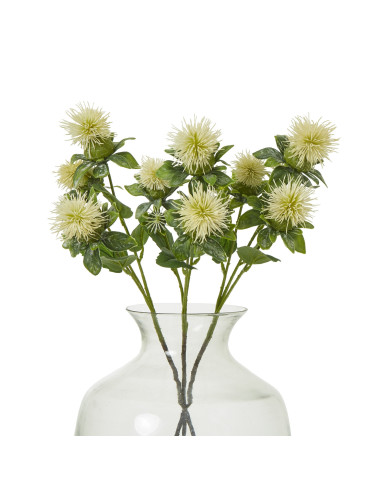 Affordable industrial style furniture Hill Interiors Cream Safflower Spray 23816 for modern home decor, free shipping options a