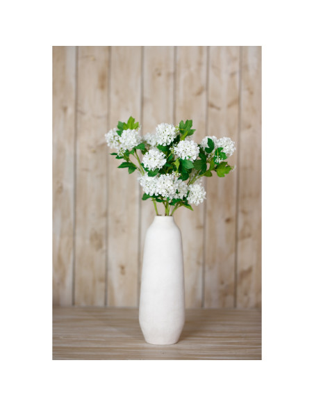 High-quality metal and wood construction of Hill Interiors SKU 23833 Cream Snowball Viburnum Spray, detailed view for UK custom