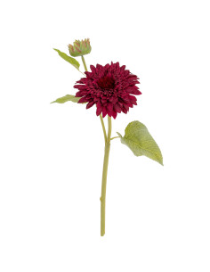 High-quality metal and wood construction of Hill Interiors SKU 24403 Dahlia Burgundy Raven Stem, detailed view for UK customers