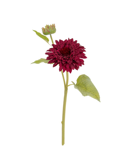High-quality metal and wood construction of Hill Interiors SKU 24403 Dahlia Burgundy Raven Stem, detailed view for UK customers