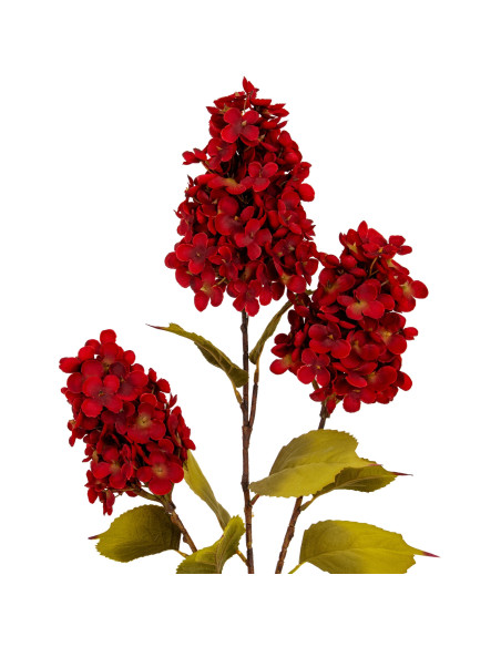 Affordable industrial style furniture Hill Interiors Dark Red Spear Hydrangea Spray 24404 for modern home decor, free shipping