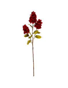 High-quality metal and wood construction of Hill Interiors SKU 24404 Dark Red Spear Hydrangea Spray, detailed view for UK custo