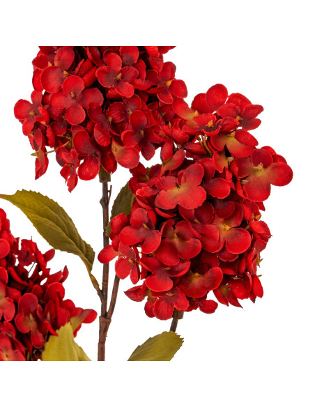 Full dimensions and specifications of Hill Interiors Dark Red Spear Hydrangea Spray 24404: Height 97.00cm, Width 0.00cm, perfec