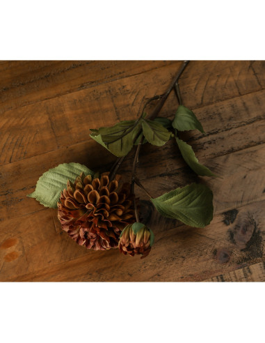 Full dimensions and specifications of Hill Interiors Deep Mustard Dahlia Stem 22193: Height 62.00cm, Width 28.00cm, perfect for