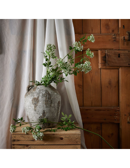 Affordable industrial style furniture Hill Interiors Faux White Cow Parsley Ammi 22642 for modern home decor, free shipping opt