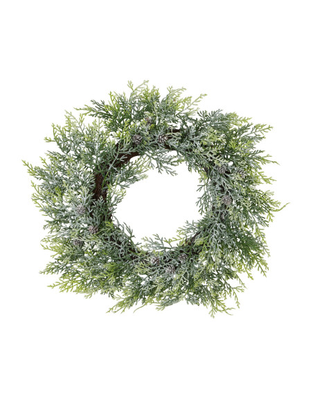 Hill Interiors Frosted Pine Wreath With Pinecones 22747 - Authentic Hill Interiors furniture directly from FastDaddy UK. Exclus