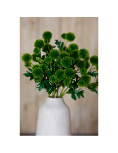 Full dimensions and specifications of Hill Interiors Green Globe Thistle Spray 23835: Height 56.00cm, Width 0.00cm, perfect for