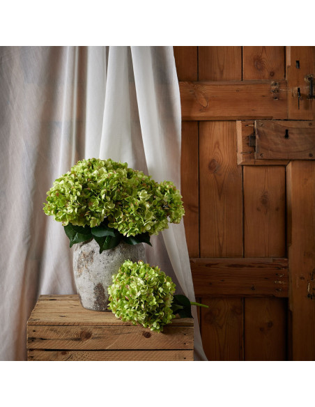 Affordable industrial style furniture Hill Interiors Green Hydrangea Bunch 22620 for modern home decor, free shipping options a