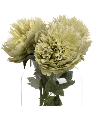 High-quality metal and wood construction of Hill Interiors SKU 18937 Green Peony, detailed view for UK customers.