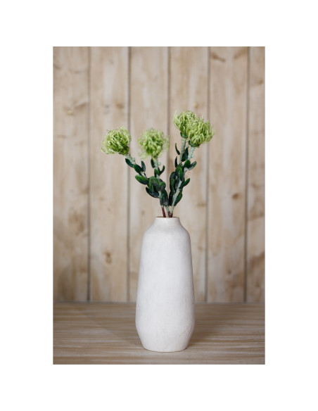 High-quality metal and wood construction of Hill Interiors SKU 23838 Green Pincushion Protea Spray, detailed view for UK custom