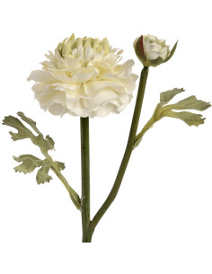 High-quality metal and wood construction of Hill Interiors SKU 18940 Green Ranunculus Spray, detailed view for UK customers.