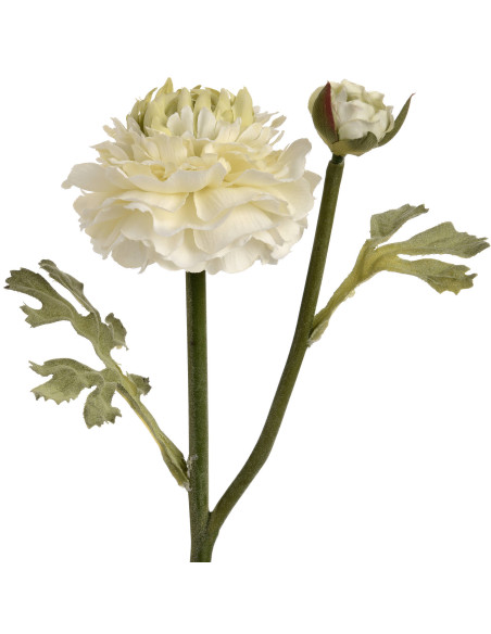 High-quality metal and wood construction of Hill Interiors SKU 18940 Green Ranunculus Spray, detailed view for UK customers.