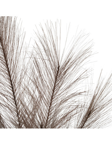 High-quality metal and wood construction of Hill Interiors SKU 22105 Grey Faux Pampas Grass Stem, detailed view for UK customer