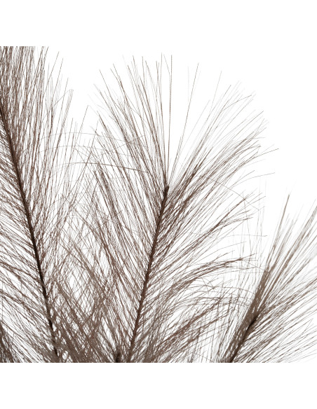 High-quality metal and wood construction of Hill Interiors SKU 22105 Grey Faux Pampas Grass Stem, detailed view for UK customer