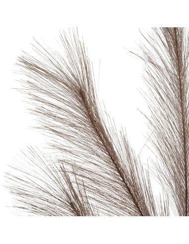 High-quality metal and wood construction of Hill Interiors SKU 22104 Grey Large Faux Pampas Grass Stem, detailed view for UK cu
