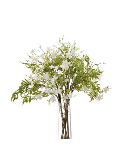 Affordable industrial style furniture Hill Interiors Italian White Bellflower 22616 for modern home decor, free shipping option