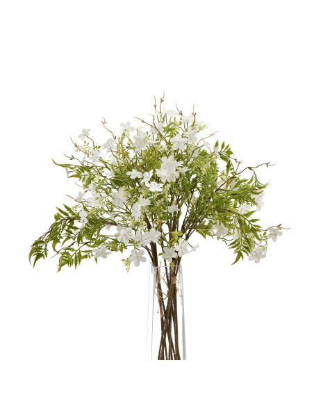 Affordable industrial style furniture Hill Interiors Italian White Bellflower 22616 for modern home decor, free shipping option