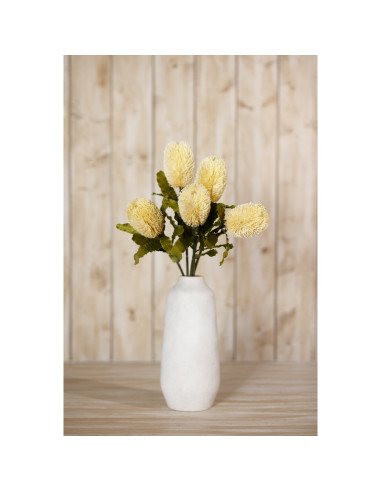 High-quality metal and wood construction of Hill Interiors SKU 23827 Large Cream Banksia Serrata Stem, detailed view for UK cus