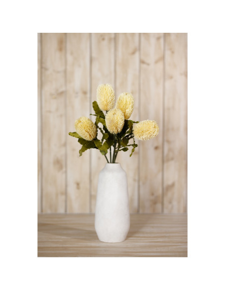 High-quality metal and wood construction of Hill Interiors SKU 23827 Large Cream Banksia Serrata Stem, detailed view for UK cus