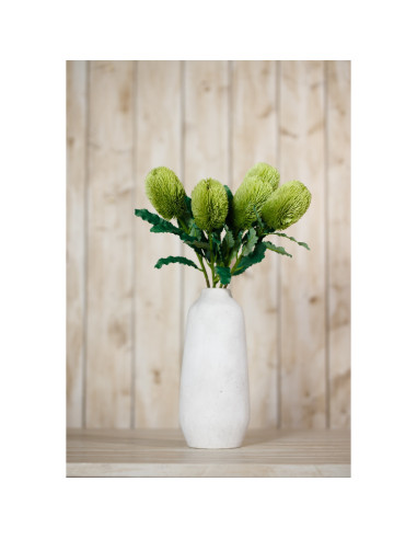 High-quality metal and wood construction of Hill Interiors SKU 23841 Large Green Banksia Serrata Stem, detailed view for UK cus