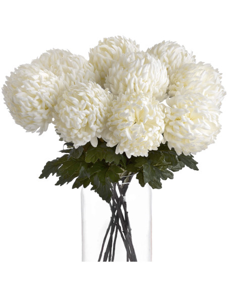 Affordable industrial style furniture Hill Interiors Large White Chrysanthemum 18964 for modern home decor, free shipping optio