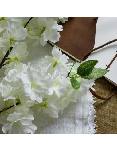 Buy Hill Interiors 22634 Large White Full Cherry Blossom Stem online in UK with fast delivery from FastDaddy UK, your furniture