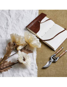 High-quality metal and wood construction of Hill Interiors SKU 22727 Large White Poppy Stem, detailed view for UK customers. 2