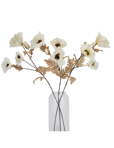 Full dimensions and specifications of Hill Interiors Large White Poppy Stem 22727: Height 105.00cm, Width 0.00cm, perfect for y