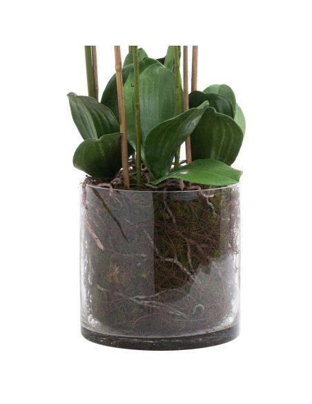 Affordable industrial style furniture Hill Interiors Large White Tall Orchid In Glass Pot 21228 for modern home decor, free shi