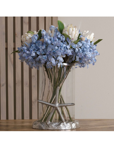 Affordable industrial style furniture Hill Interiors Light Blue Large Headed Agapanthus 20888 for modern home decor, free shipp