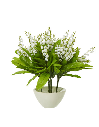 Affordable industrial style furniture Hill Interiors Lily Of The Valley Bunch 23874 for modern home decor, free shipping option