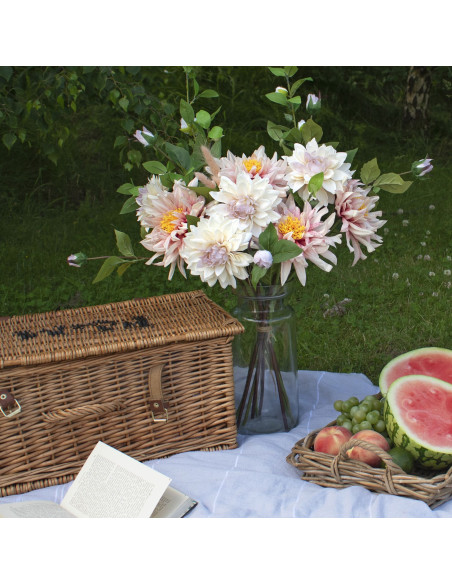 Full dimensions and specifications of Hill Interiors Lush Pink Dahlia 20528: Height 70.00cm, Width 18.00cm, perfect for your li